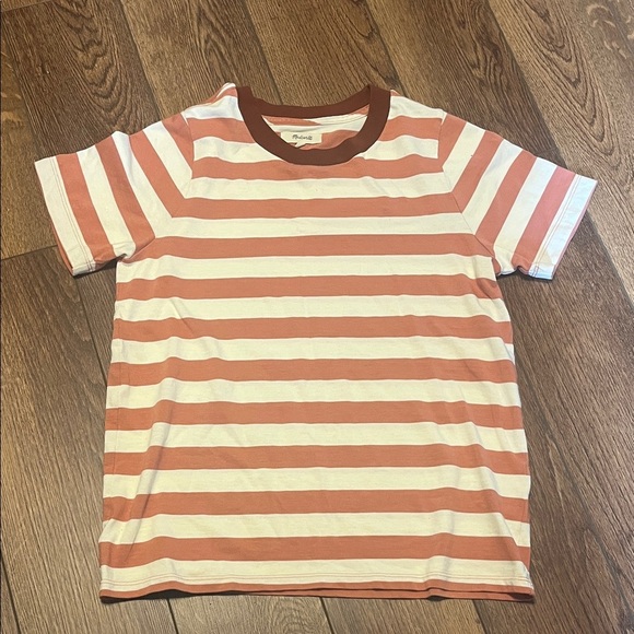 Madewell Striped Short Sleeve Top Medium - Picture 3 of 6